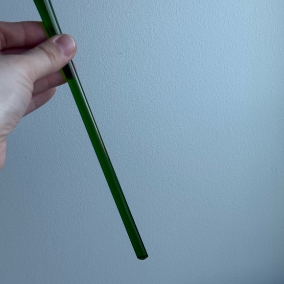 1 Murano Style Blown Glass Green Daffodil Flower Long Stem Floral Decor Gift - Picture 6 of 15